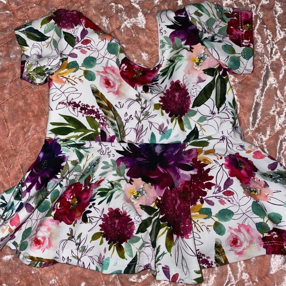 6 month old short sleeve shirt peplum